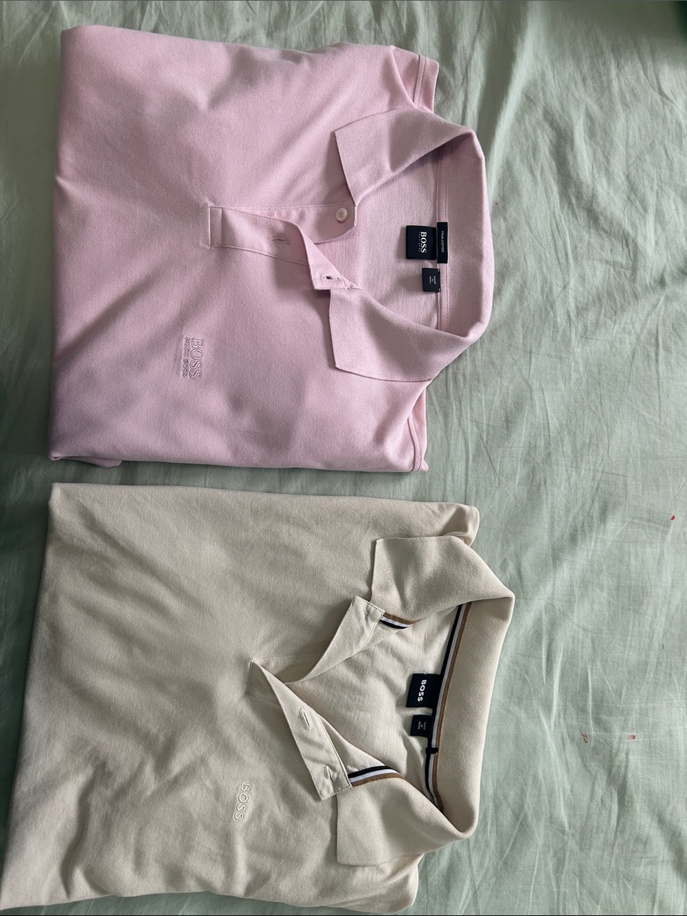 Hugo boss and BOSS polo shirts xxl pink and 3xl beige
